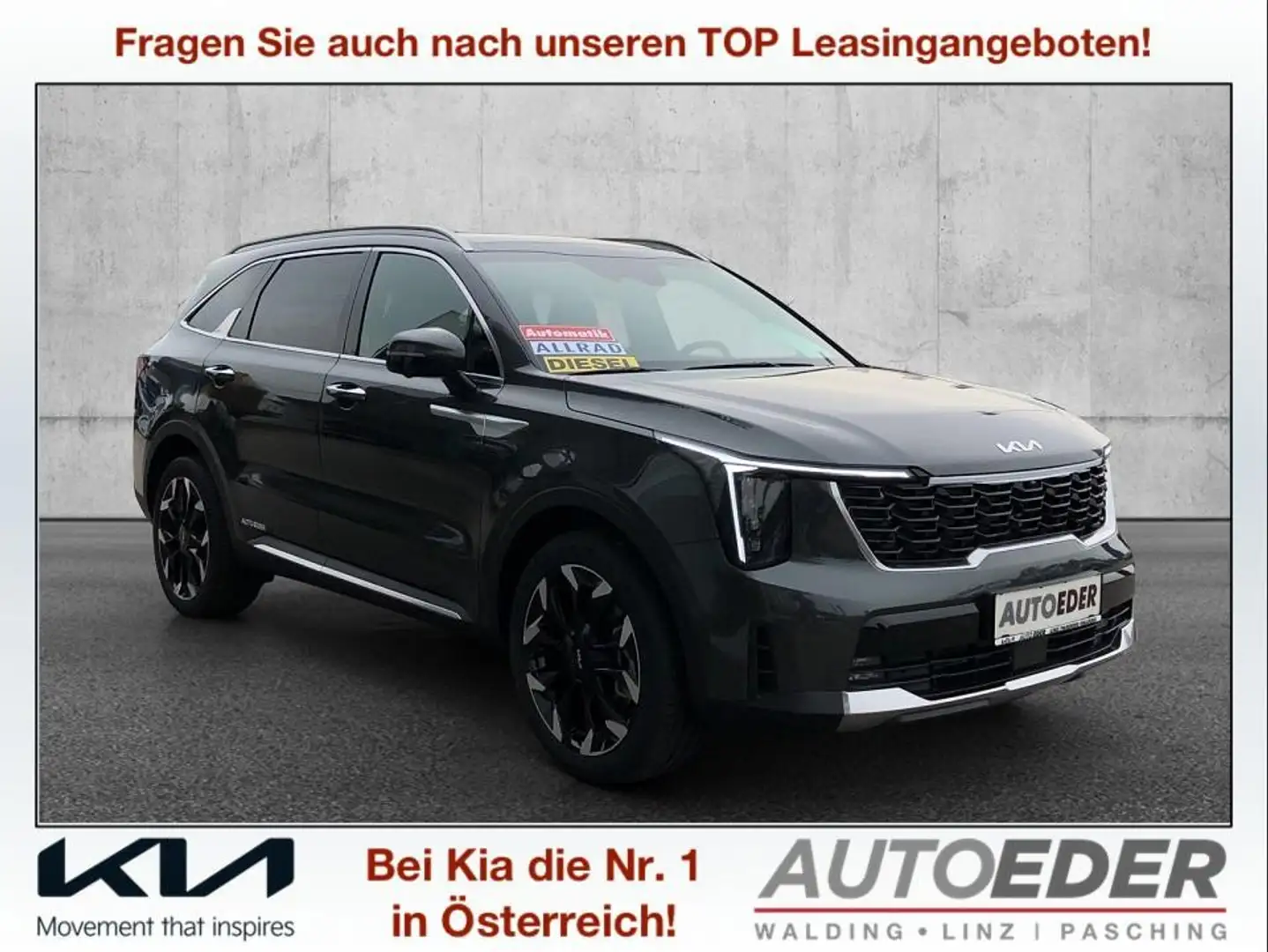 Kia Sorento 2,2 CRDi SCR AWD Platin DCT Grau - 1