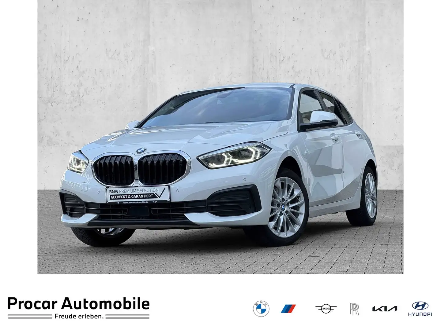 BMW 118 i LED LC Prof. Navi DAB Shz Tempomat PDC Blanc - 1