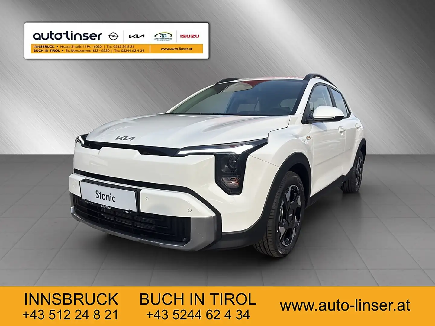 Kia Stonic 1,0 TGDI GPF ISG Titan Weiß - 1