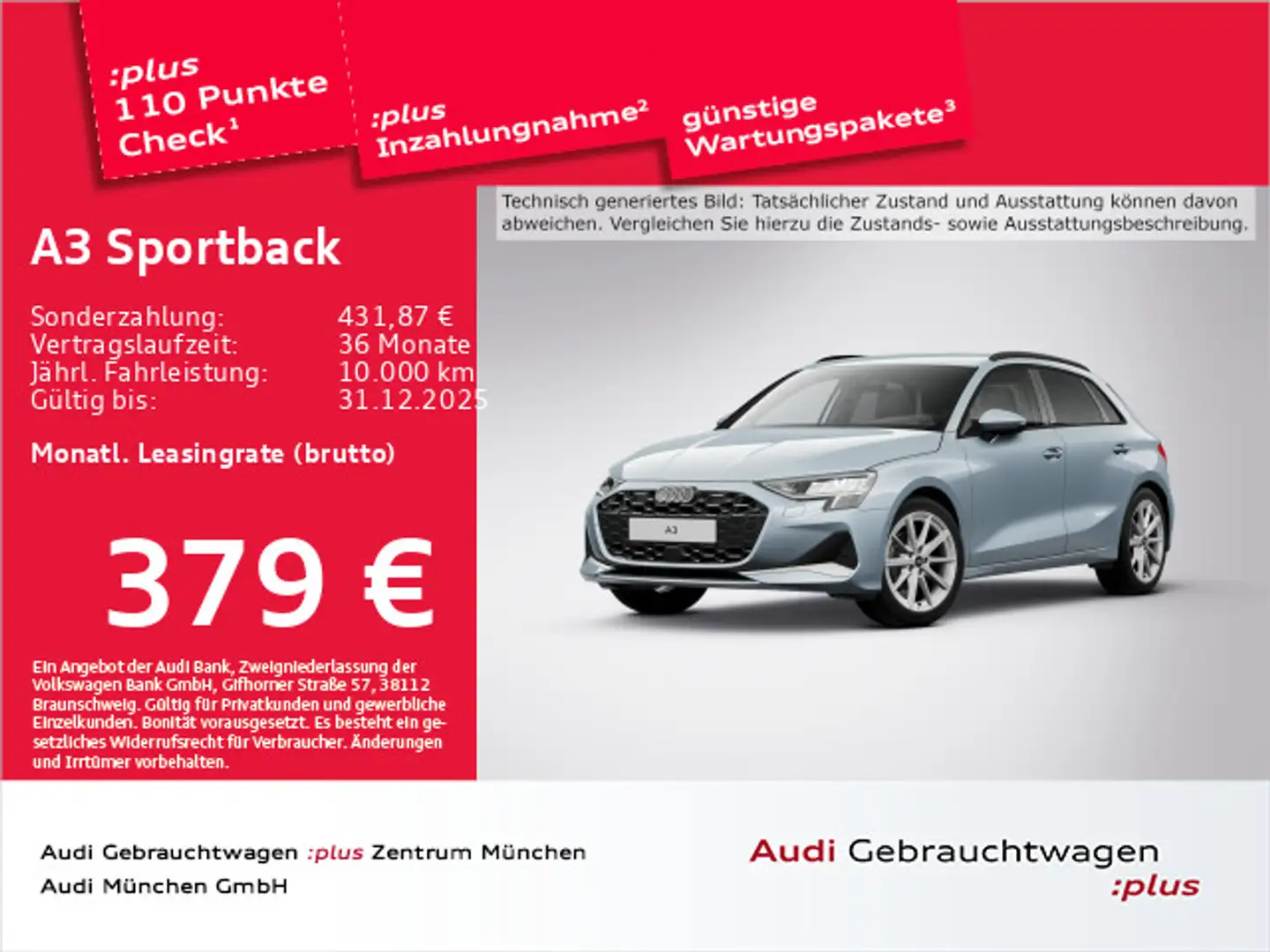 Audi A3 35 TDI S tronic advanced Navi+/SONO Grau - 1