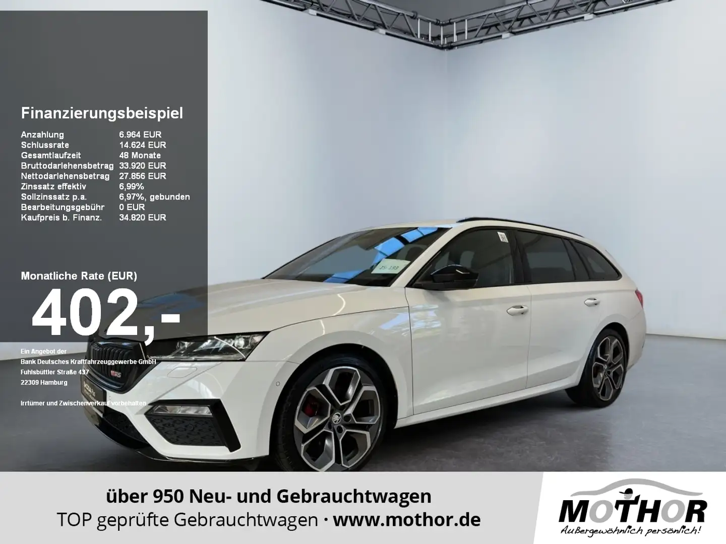 Skoda Octavia Combi RS Plus 2.0TDI 4x4 DSG Standheizung Weiß - 1