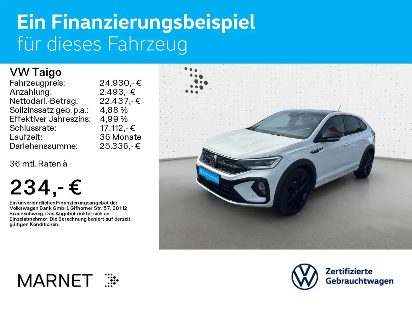 Volkswagen Taigo 1.5 TSI R-Line Black Style Navi*Pano*Kamer Biały - 2