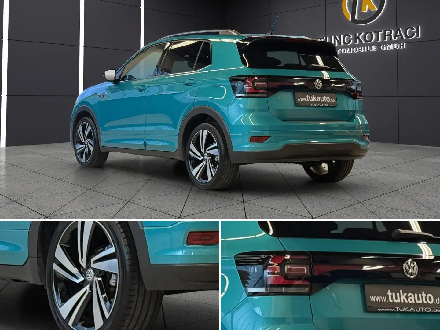 Volkswagen T-Cross DSG|3X R LINE|ACC|KEYGO|VIRT|BLACK|VOLL+ Blau - 2