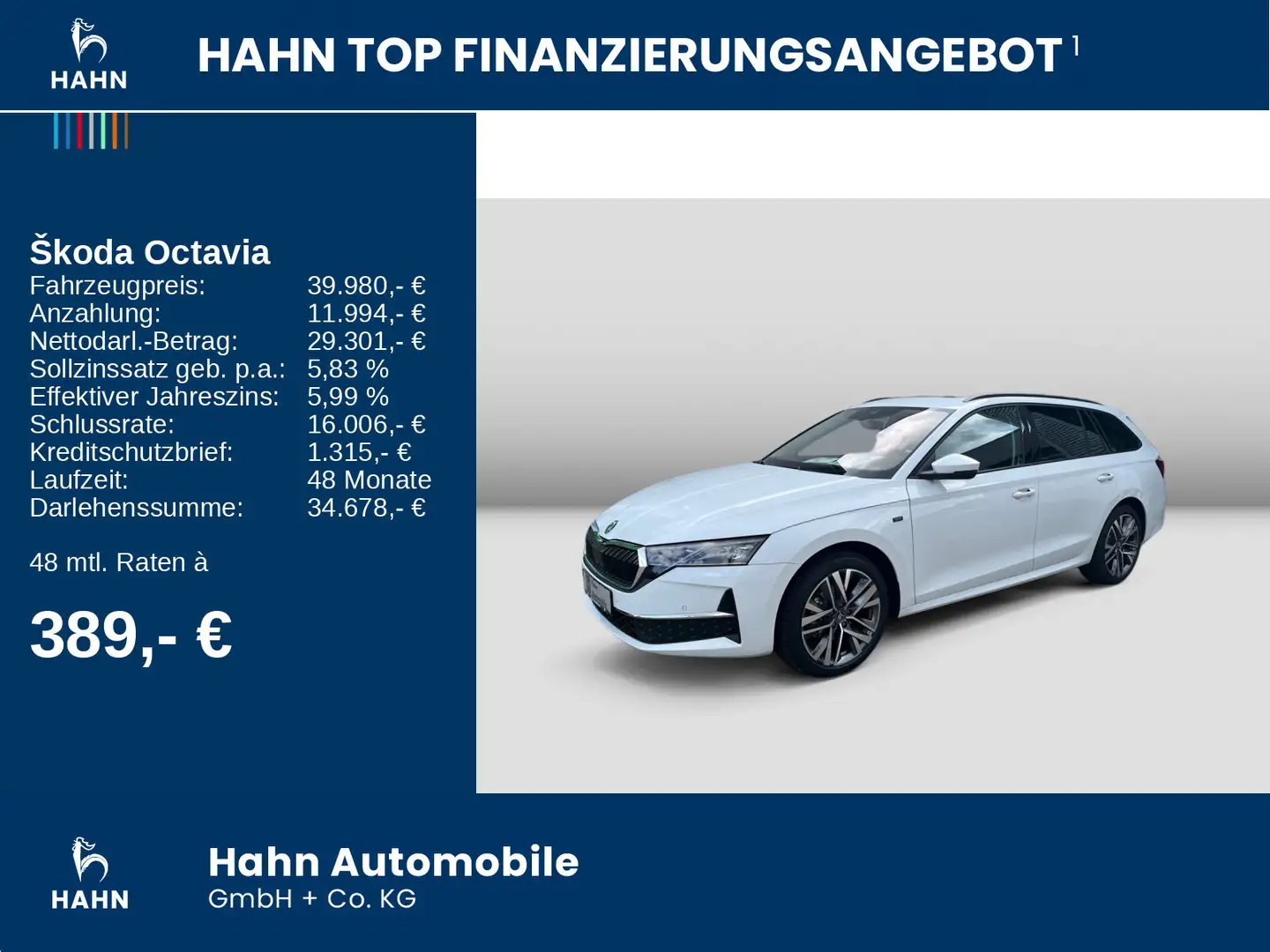 Skoda Octavia Combi Tour 2,0 TDI DSG Pano Matrix CANTO Weiß - 2