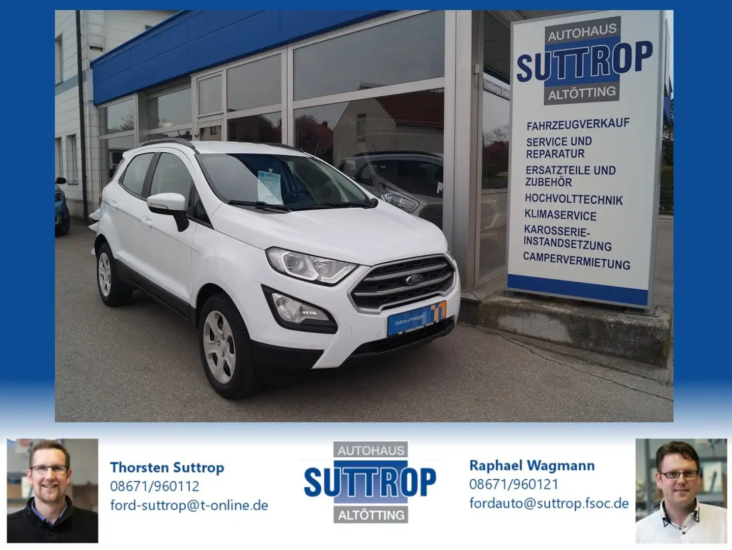 Ford EcoSport Cool & Connect mit leichtem Hagelschaden Weiß - 1