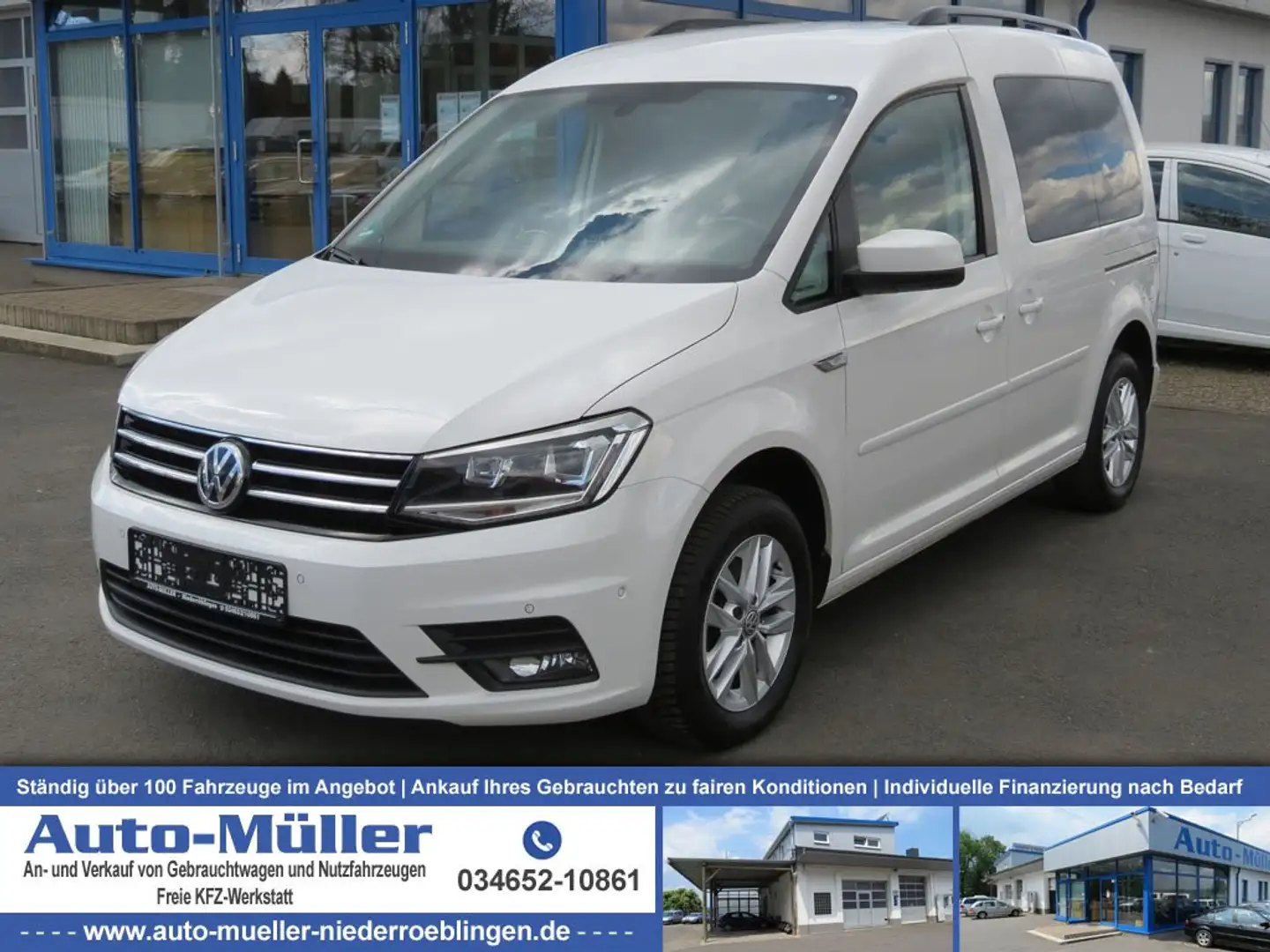 Volkswagen Caddy PKW Comfortline BMT Bi-Xenon Navi DAB+ Weiß - 1