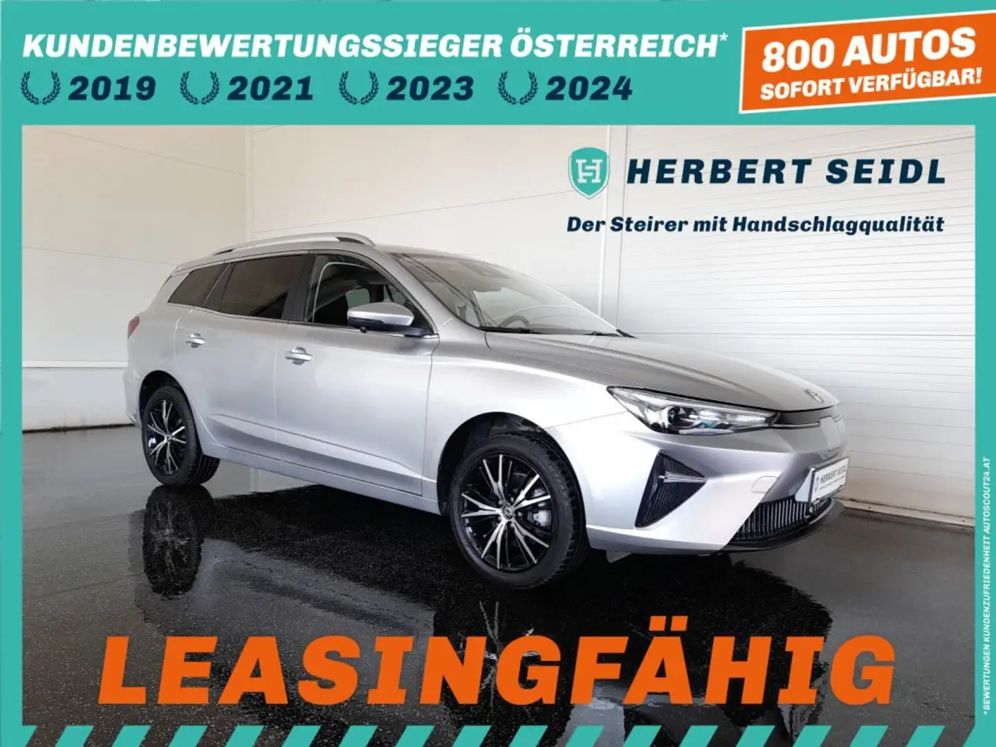 MG MG5 5 Kombi LUXURY 50kWh Aut. *VOLL LED & FLA / NAVI / ACC / 360° KAMERA / LEDER & SHZG / KLIMAAUT.* Silber - 1