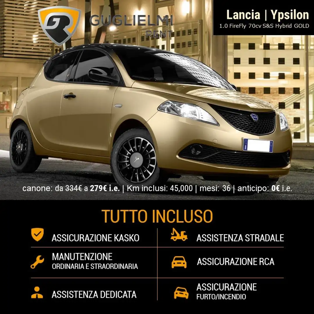 Lancia Ypsilon GOLD 279€ FORMULA NOLEGGIO PRONTA CONSEGNA - 1