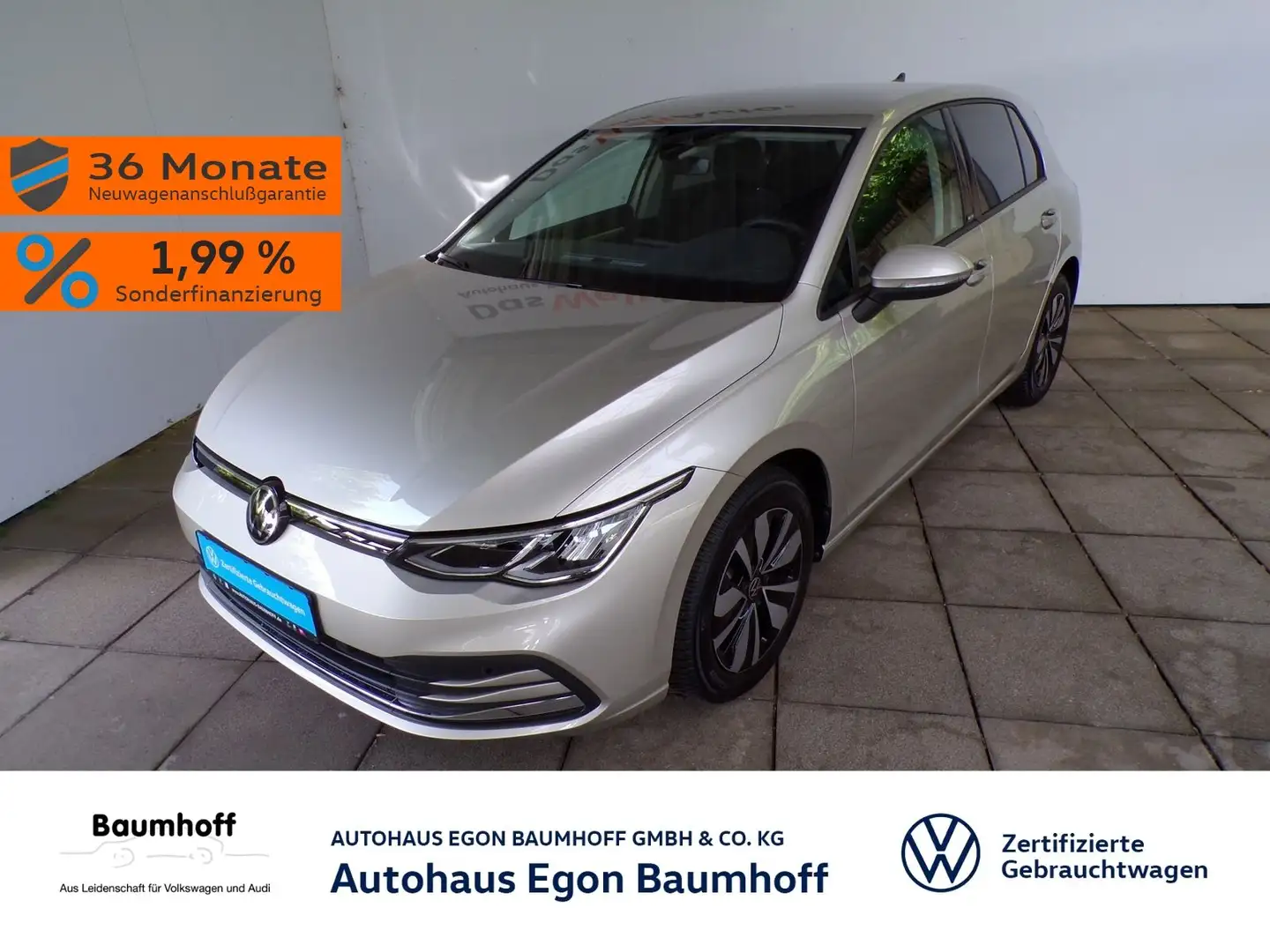 Volkswagen Golf GOLF VIII 1.5 TSI MOVE / NAVI+LED'S+KAMERA Argent - 1