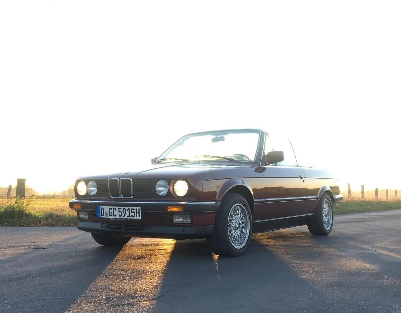 BMW 325 E30 VFL Cabrio Orig. Schaltgetr. Deutsch Historie Roşu - 2