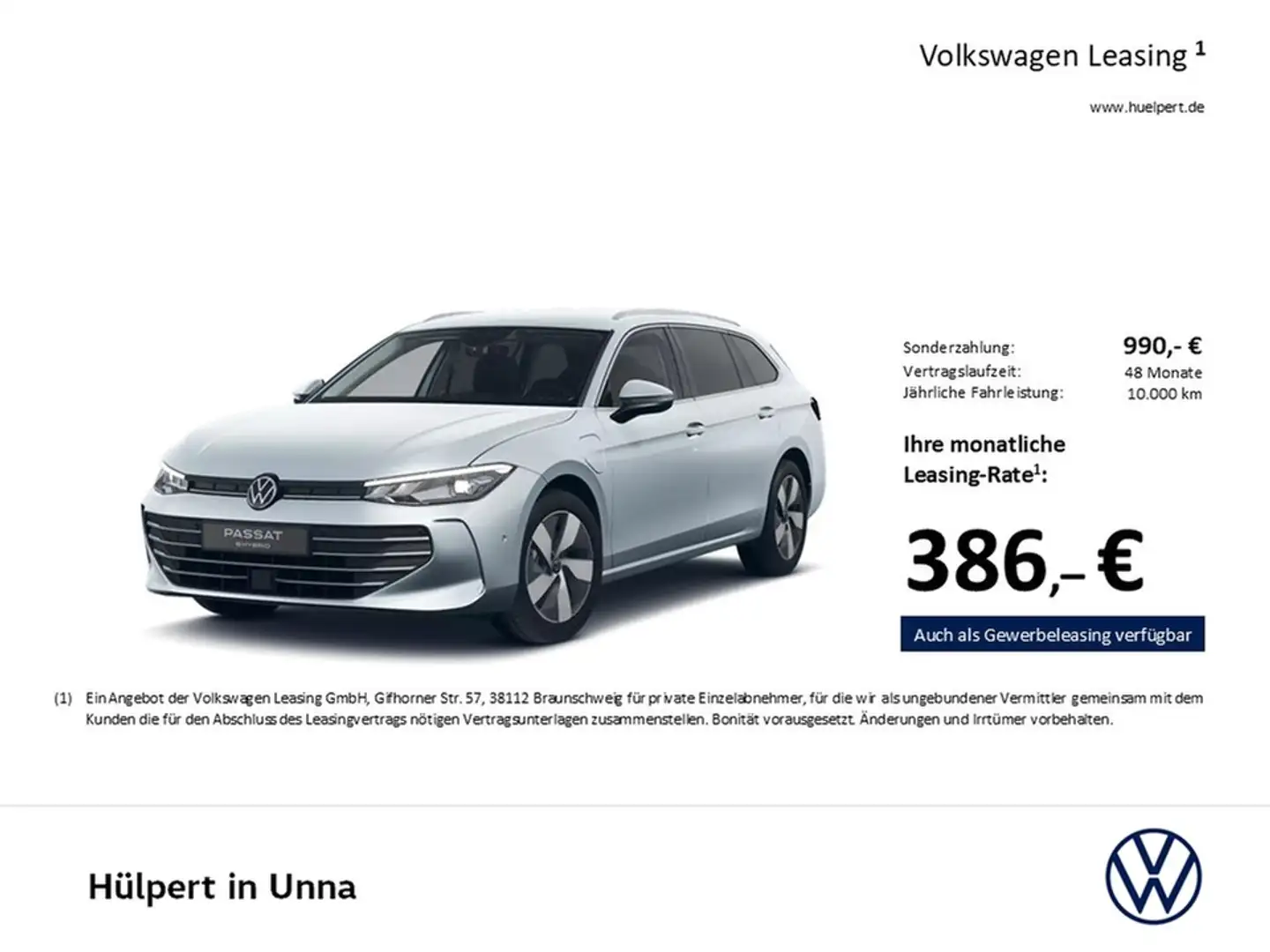 Volkswagen Passat Variant 1.5 HYBRID BUSINESS NEUES MODELL Argent - 2