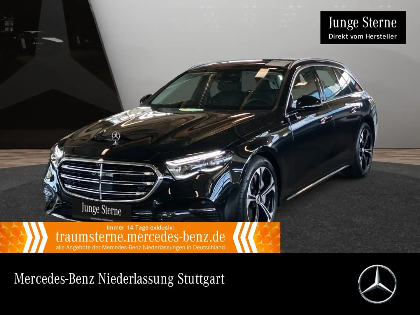 Mercedes-Benz E 300 e T Hybrid Exclusive Fahrass 360° Pano HUD Schwarz - 1