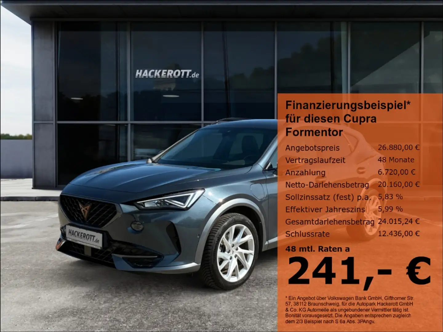CUPRA Formentor *inkl. Batterie Zertifikat* e-HYBRID 1.4 TSI Navi Grau - 1