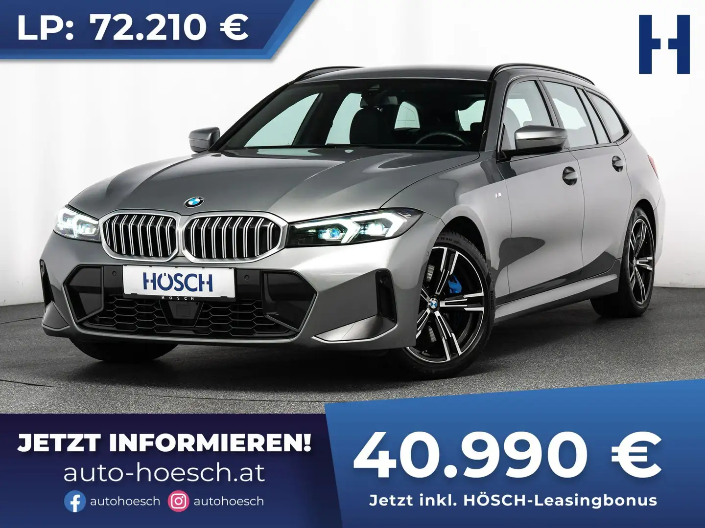 BMW 330 i Touring M-Sport WIE NEU TOP-ANGEBOT Gris - 1
