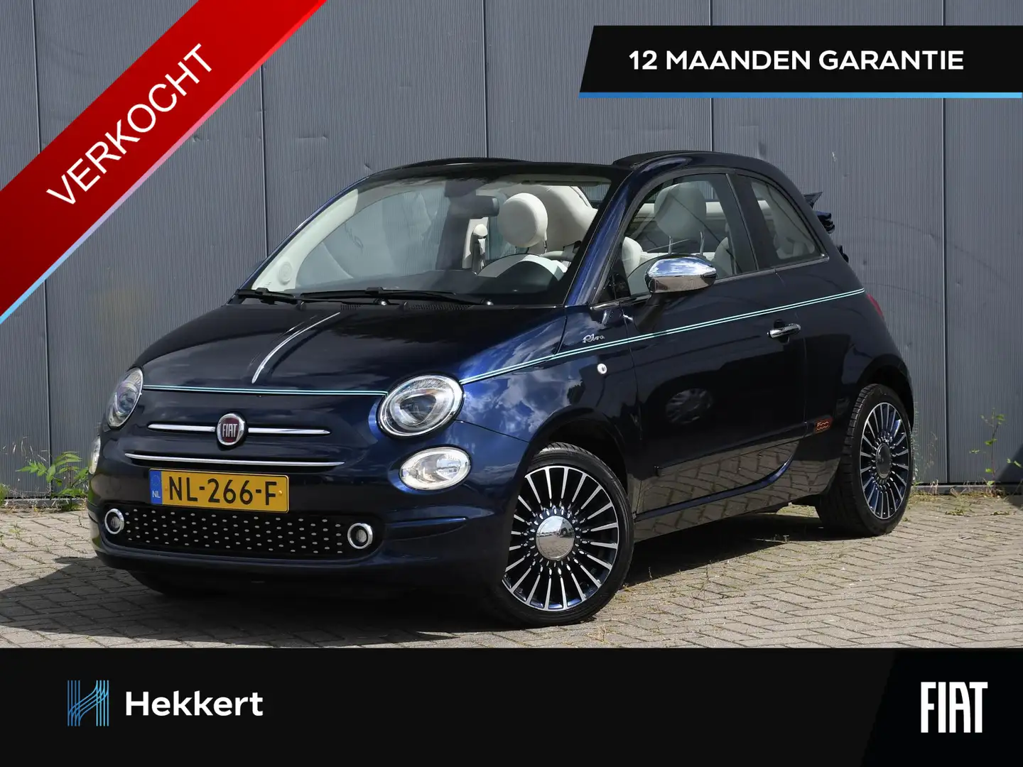 Fiat 500C Riva 0.9 TwinAir Turbo 105pk NAVI | CRUISE | CLIMA Blauw - 1