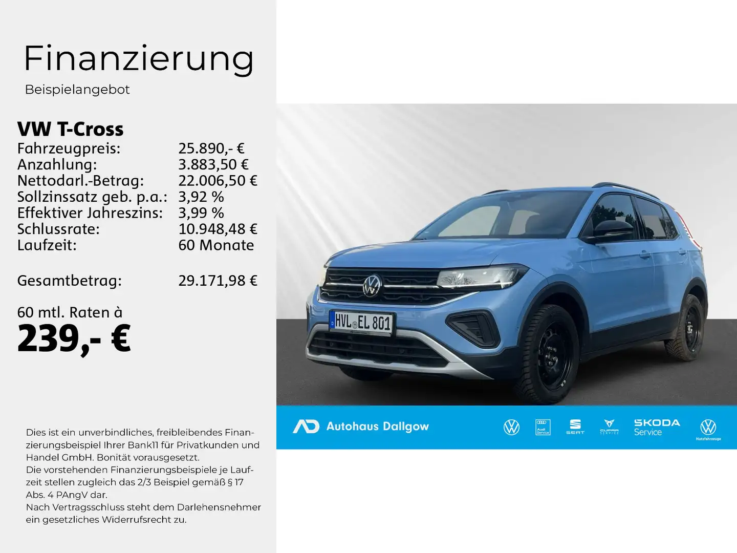 Volkswagen T-Cross Life 1.0 TSI DSG Sitzheizung+PDC+RFK+LED Blau - 2