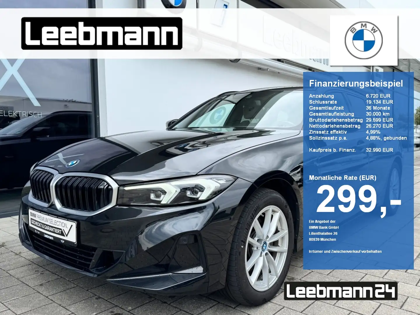 BMW 330 e xDrive Touring AHK//Memory 2 JAHRE GARANTIE Noir - 1