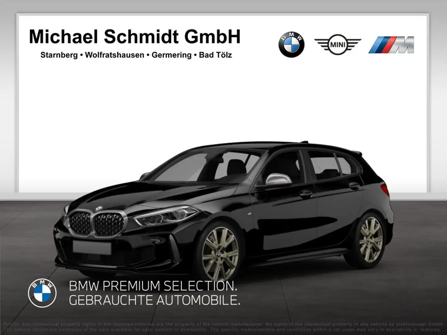 BMW 135 M135i xDrive *LC Prof.*HUD*HiFi*DAB*Adapt.LED*Driv Schwarz - 1