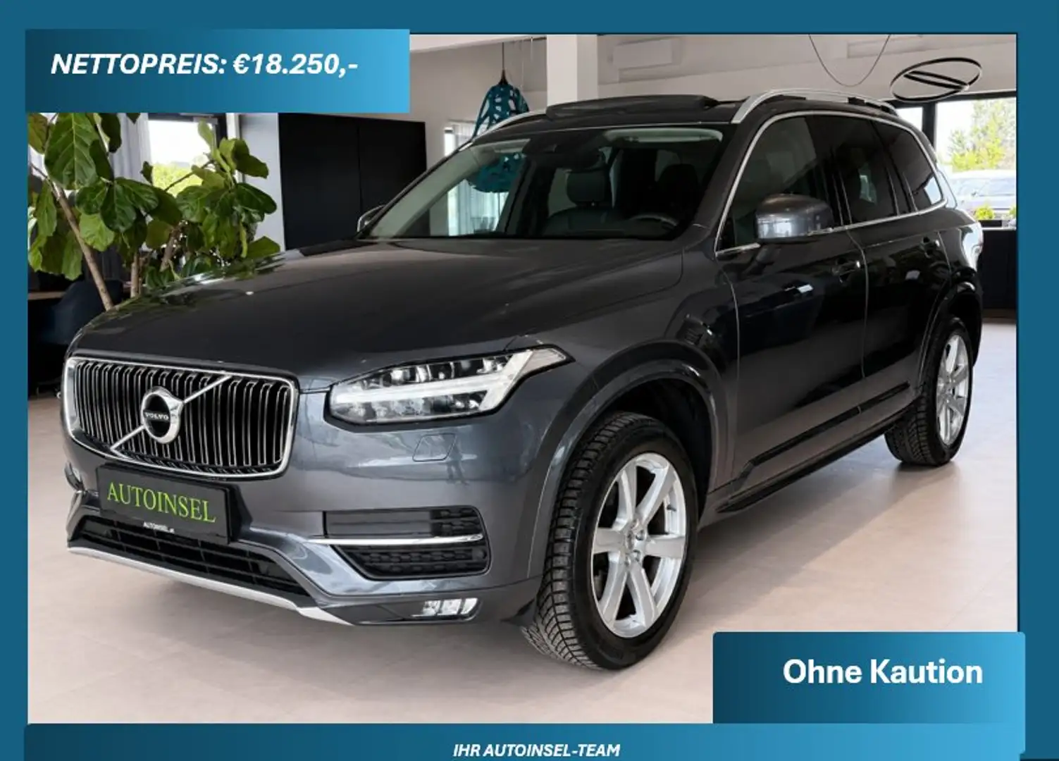 Volvo XC90 Momentum AWD Panorama-Kamera-1.Besitz Grau - 1