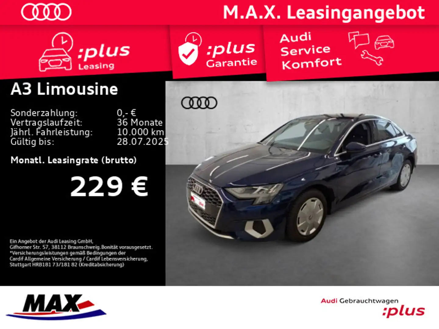 Audi A3 35 TFSI ADVANCED LED+PDC+SMARTPHONE Blau - 1
