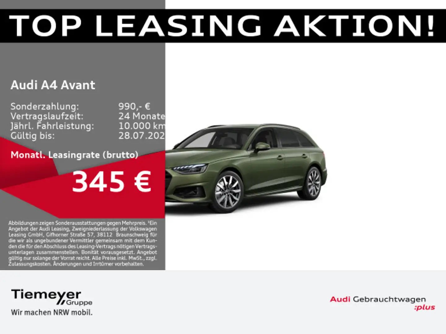 Audi A4 35 TDI ADVANCED LED ACC NAVI+ AHK Grün - 1