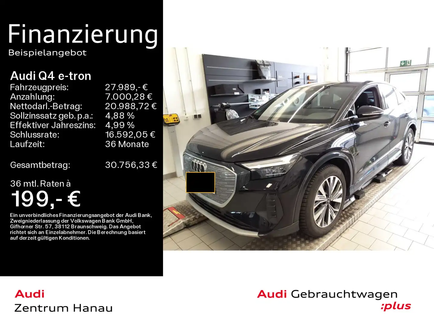 Audi Q4 e-tron Sportback 40 ADVANCED *LED*PANO*NAVI* Schwarz - 1