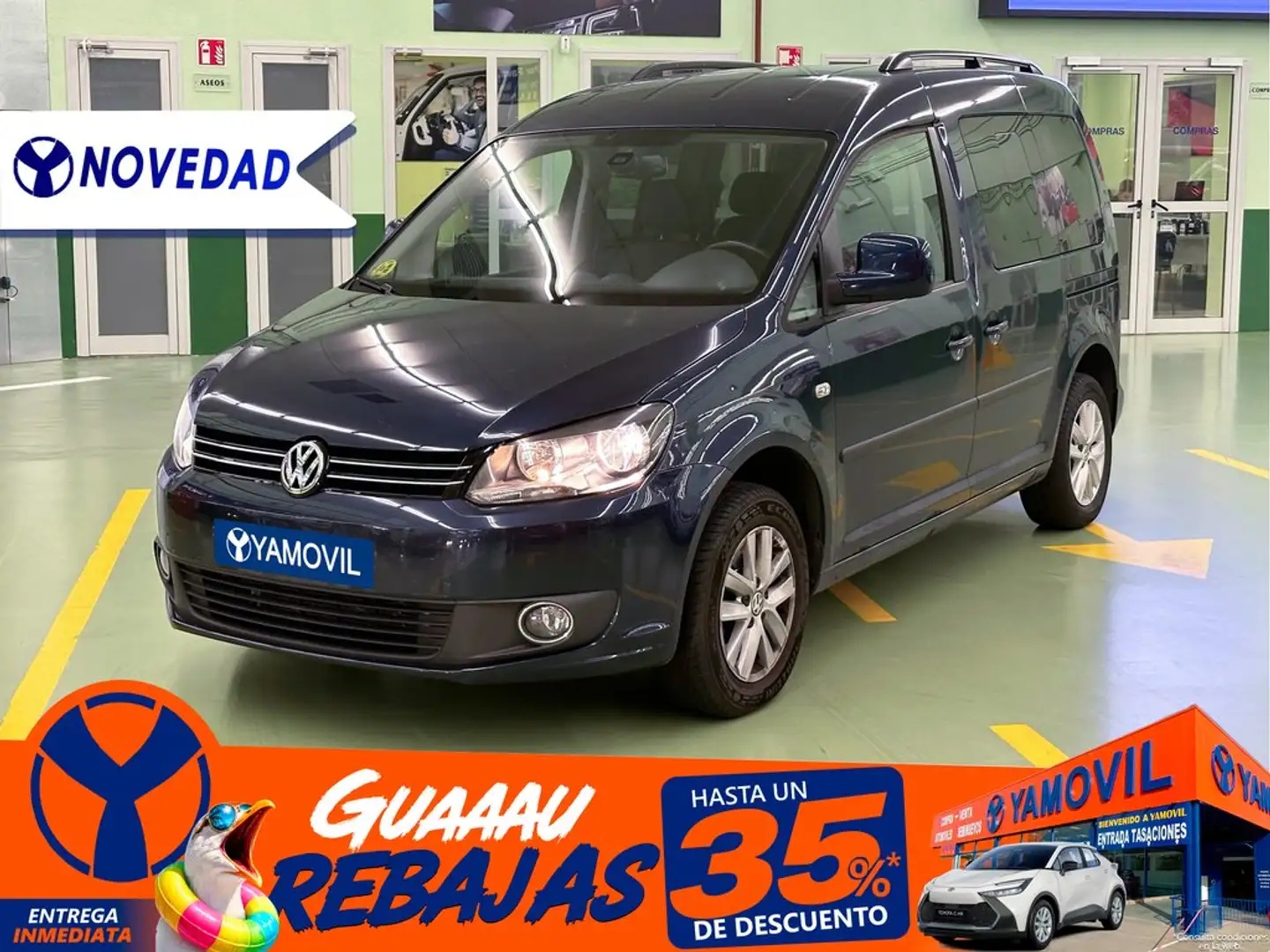 Volkswagen Caddy 1.6TDI BMT Comfortline 102 Azul - 1