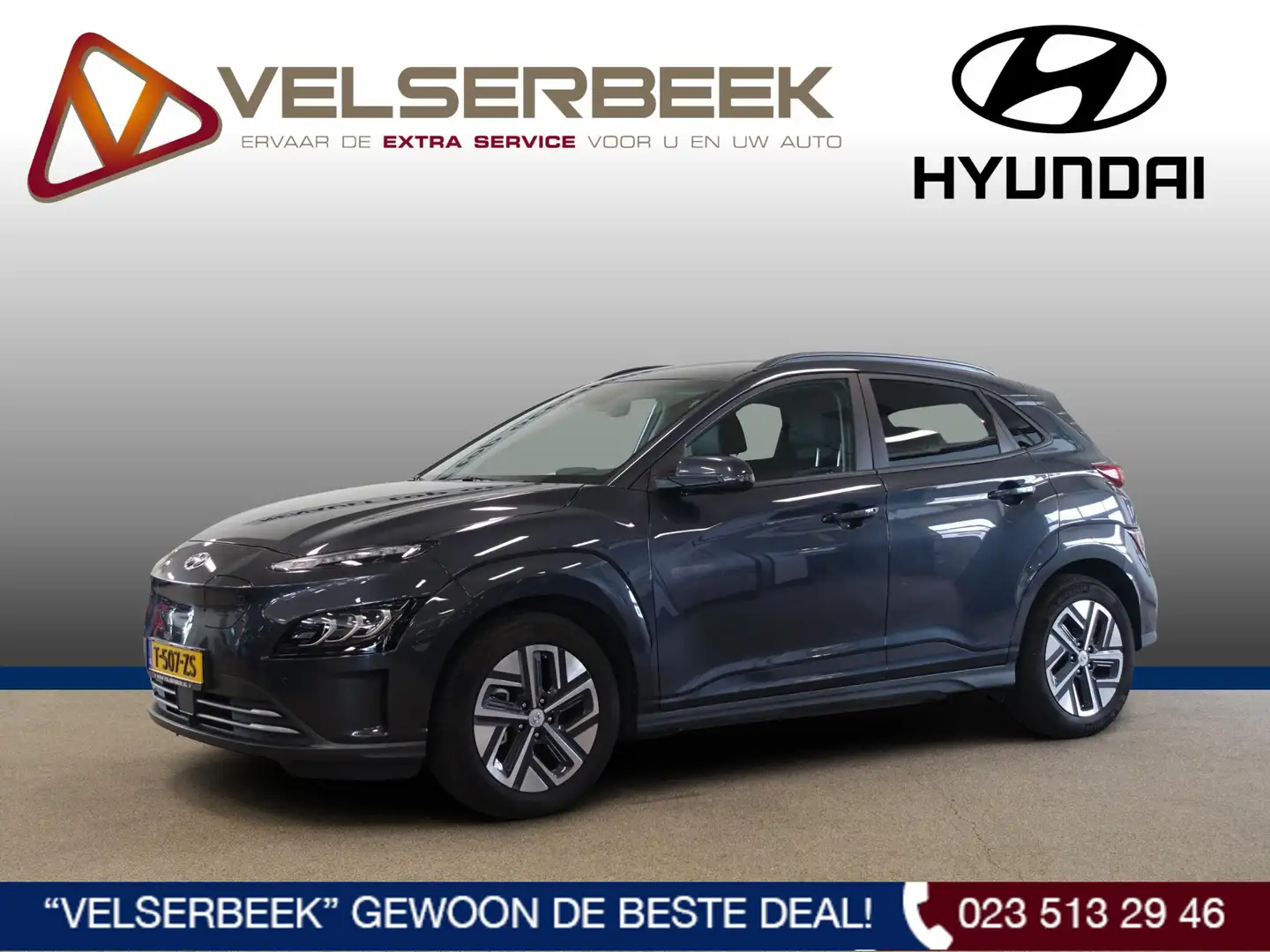 Hyundai KONA EV Business 64 kWh *** BTW AUTO *** Gris - 1
