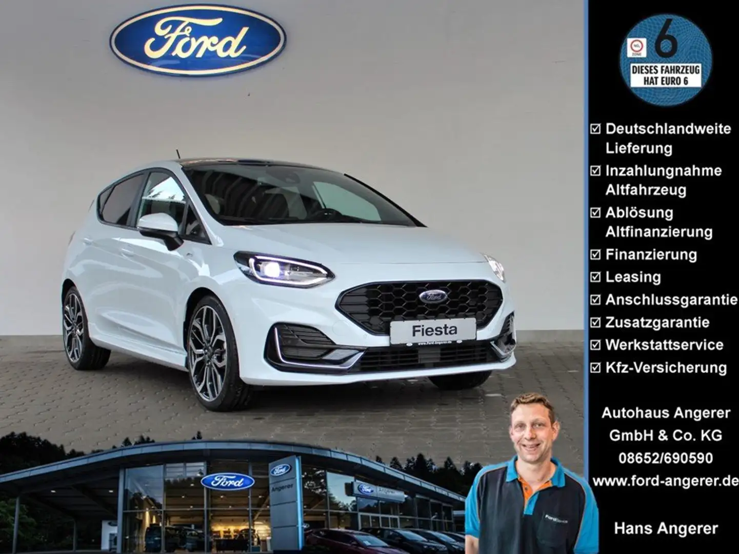 Ford Fiesta ST-Line Vignale Navi,Pano,WinPa,LED,ACC,CAM,8-fach Weiß - 1