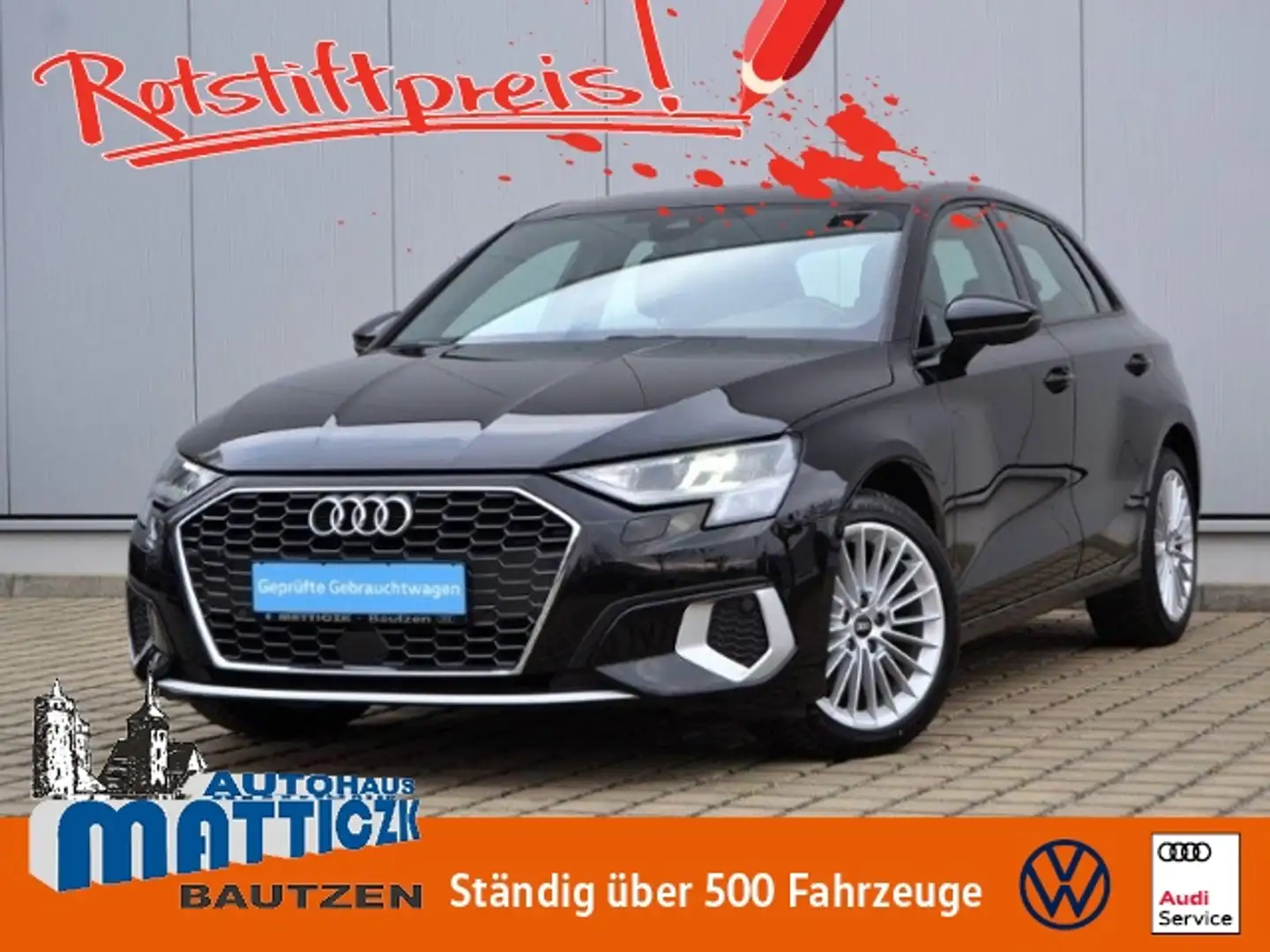 Audi A3 Sportback 35 TFSI Advanced LED/17-ZOLL/NAVI+VZE/A Schwarz - 1