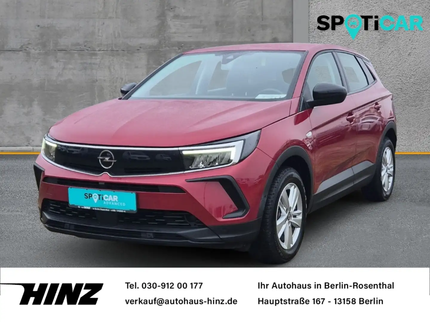 Opel Grandland 1.2 Direct Turbo, Kamera+PDC,Klimaautom Rood - 1