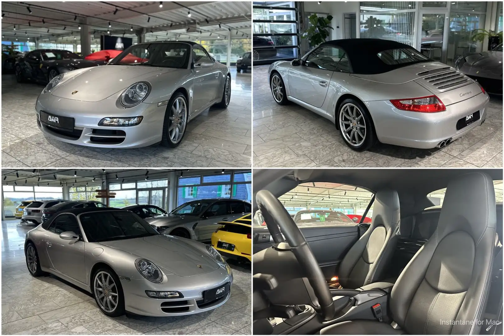 Porsche 997 Carrera Cabrio SCHALTER*ORG.31620KM*19"* Argent - 1