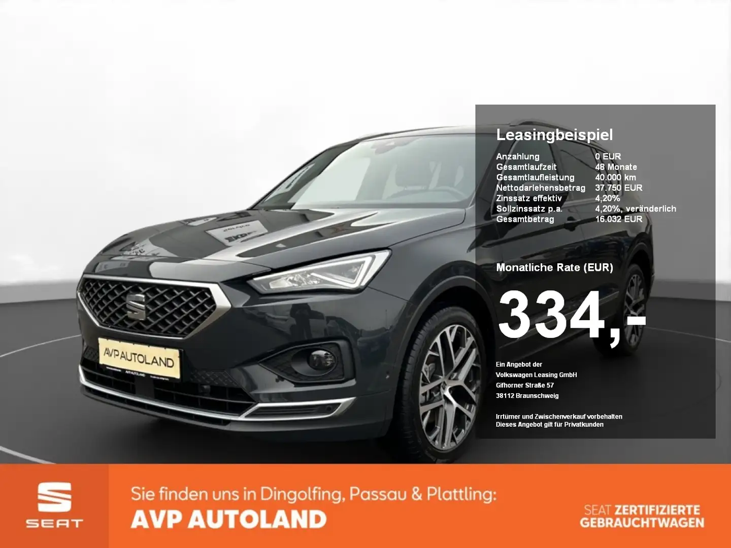 SEAT Tarraco 2.0 TSI DSG 4Drive Xperience | PANO | Grau - 1