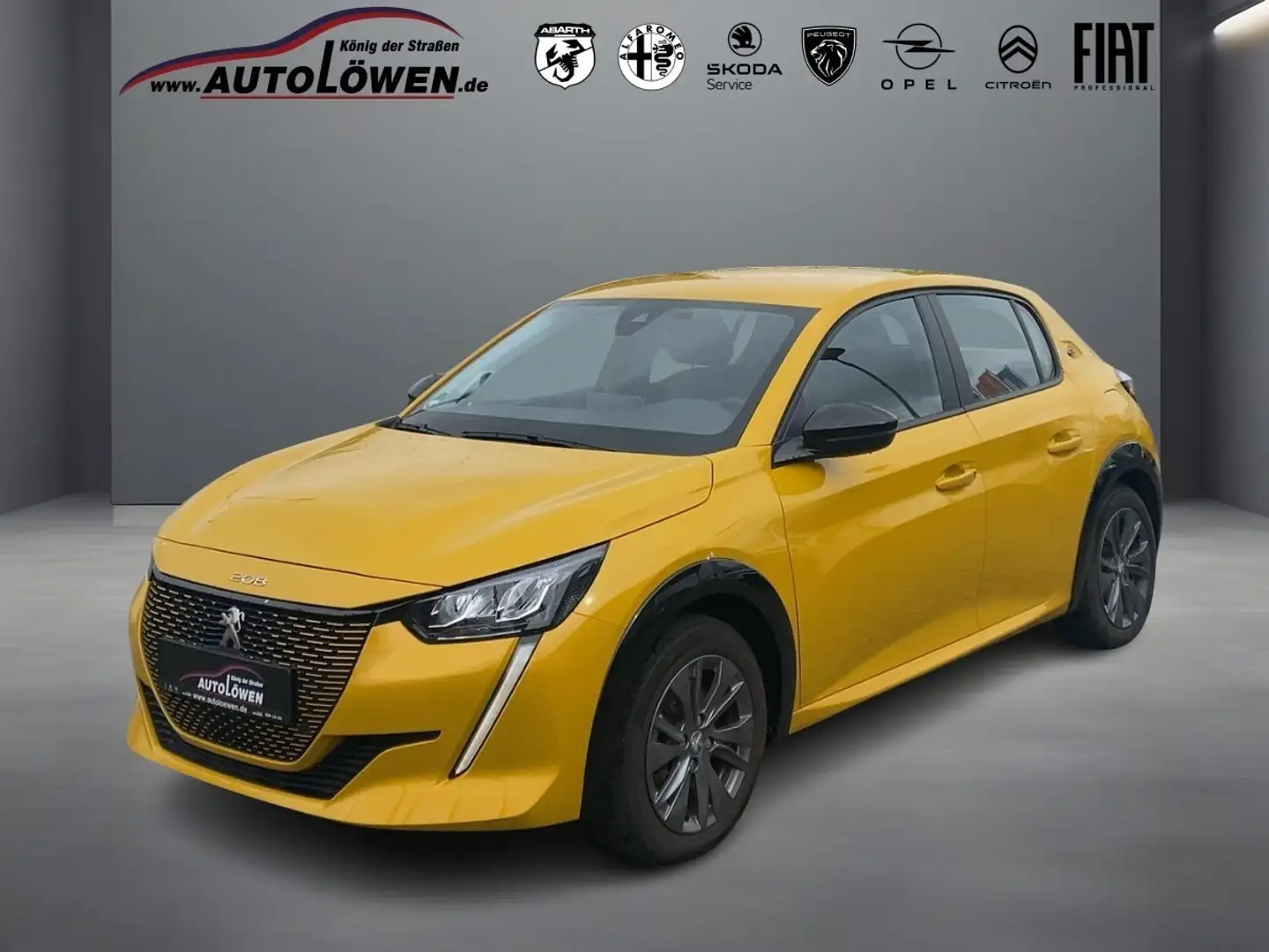 Peugeot e-208 136 Active Pack Navi Jaune - 1
