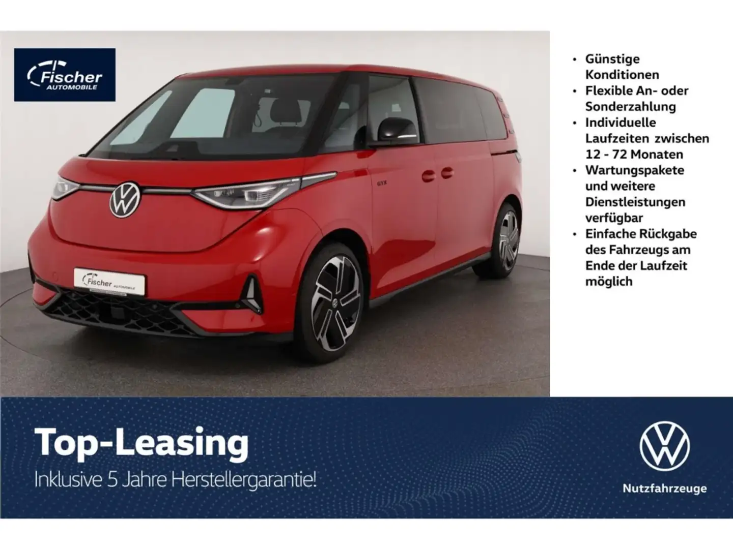 Volkswagen ID. Buzz Elektro GTX AHK/Rear View/El.Heckklappe Rot - 1