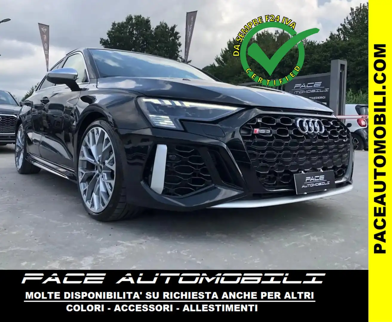 Audi RS3 280KM/H HUD PELLE KAMERA TETTO MATRIX B&O PDC ACC Nero - 1