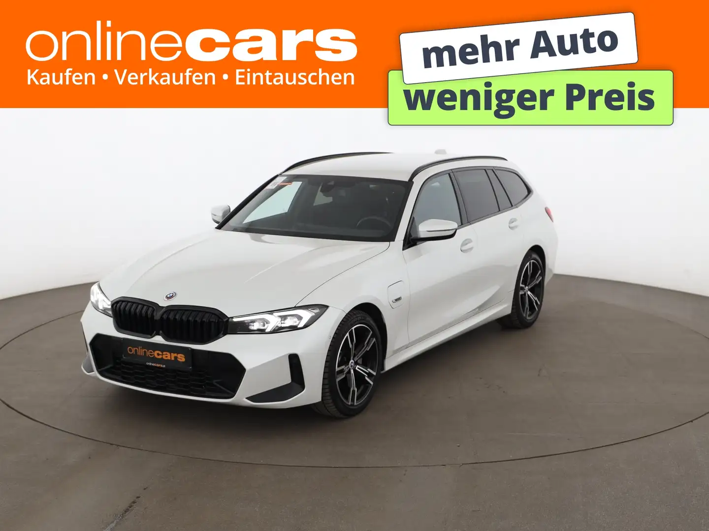 BMW 320 e Touring  M-Sport Aut LED AHK LEDER NAVI PDC Weiß - 1