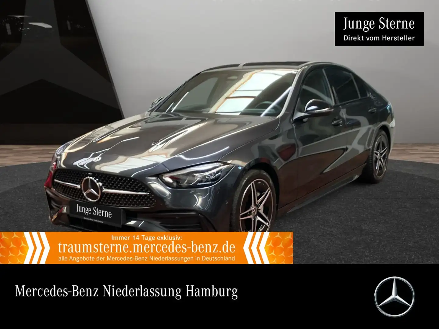 Mercedes-Benz C 200 AMG+NIGHT+LED+KAMERA+TOTW+KEYLESS+9G Gris - 1