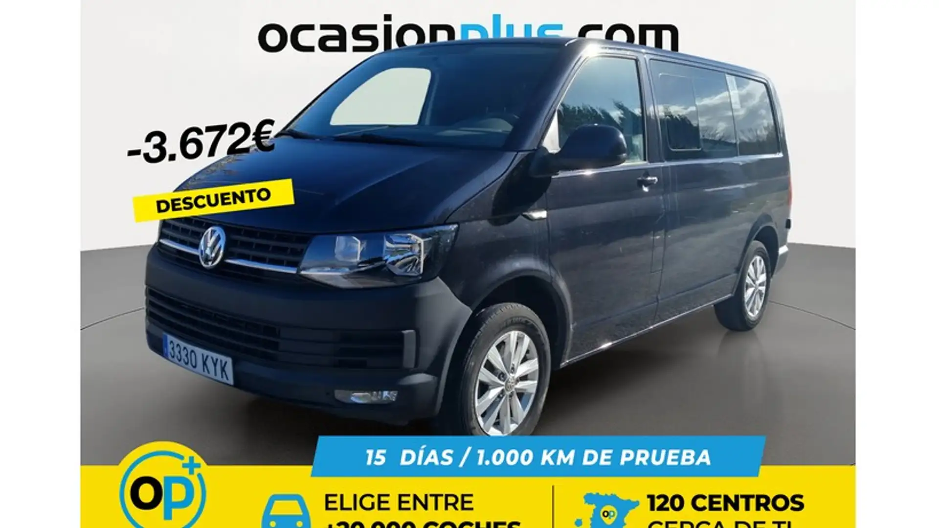 Volkswagen T5 Transporter Mixto 2.0TDI SCR BMT 110kW Negro - 1