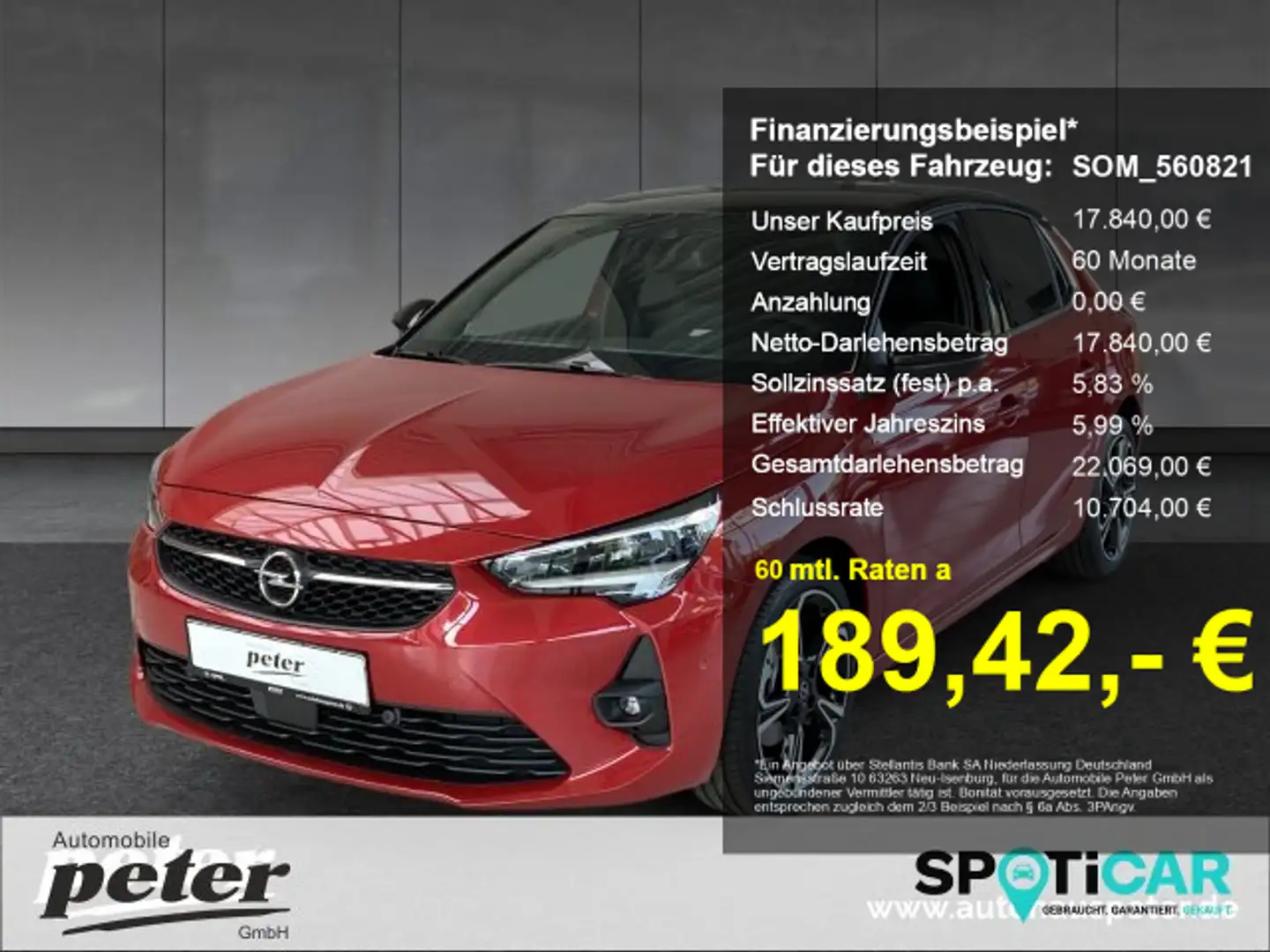 Opel Corsa Corsa F 1.2 Ultimate Navi Alcantara PDC RFK SH (Mi Rosso - 1