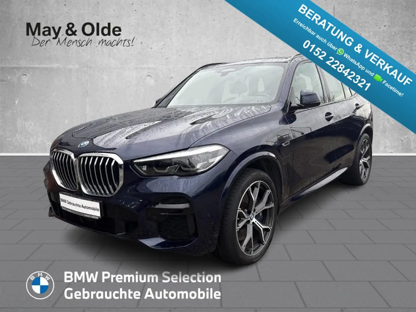 BMW X5 xDrive 45e (ab 2019) Sportpaket HUD Luftfederung A Blau - 1