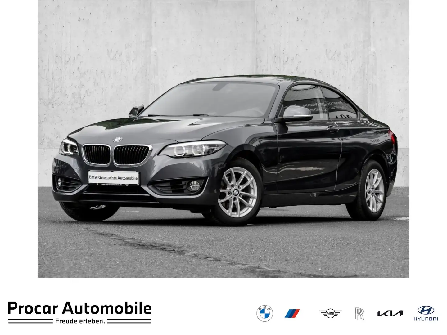 BMW 218 i ADVANTAGE+NAVI+AUT+SHZ Grijs - 1