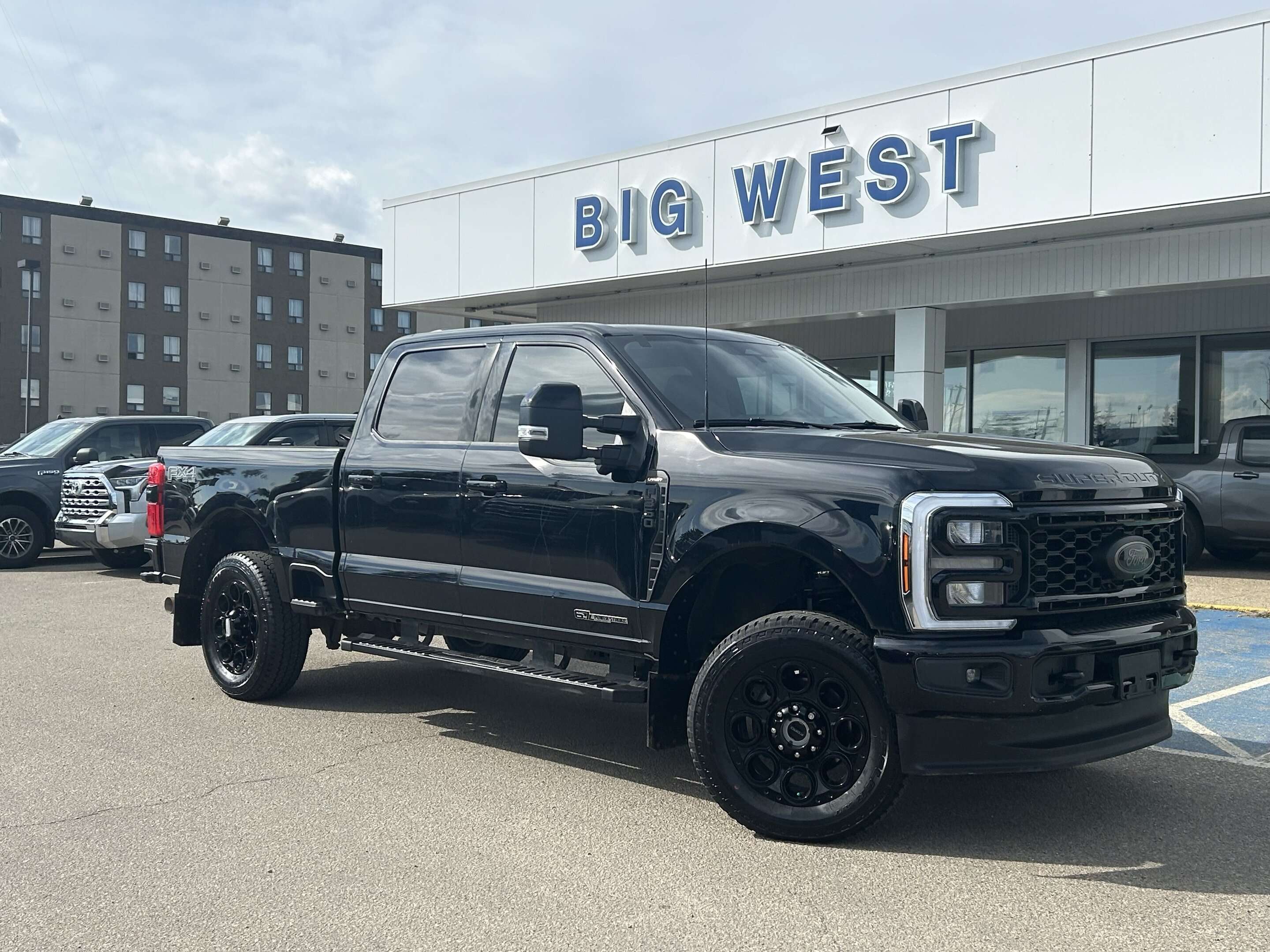 Black 2025 Ford F-350 Super Duty Pickup Truck Four-Wheel Drive Automatic