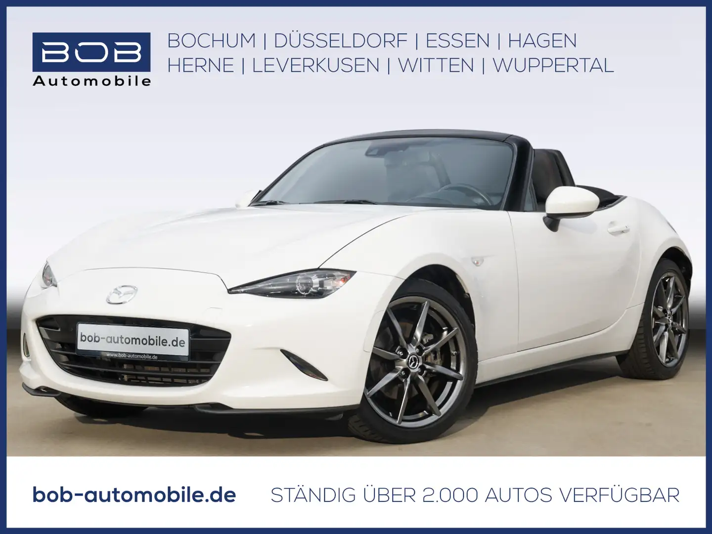 Mazda MX-5 Cabrio 160 Sports-Line Kamera+Klima+PDC+Leder+Navi Weiß - 1