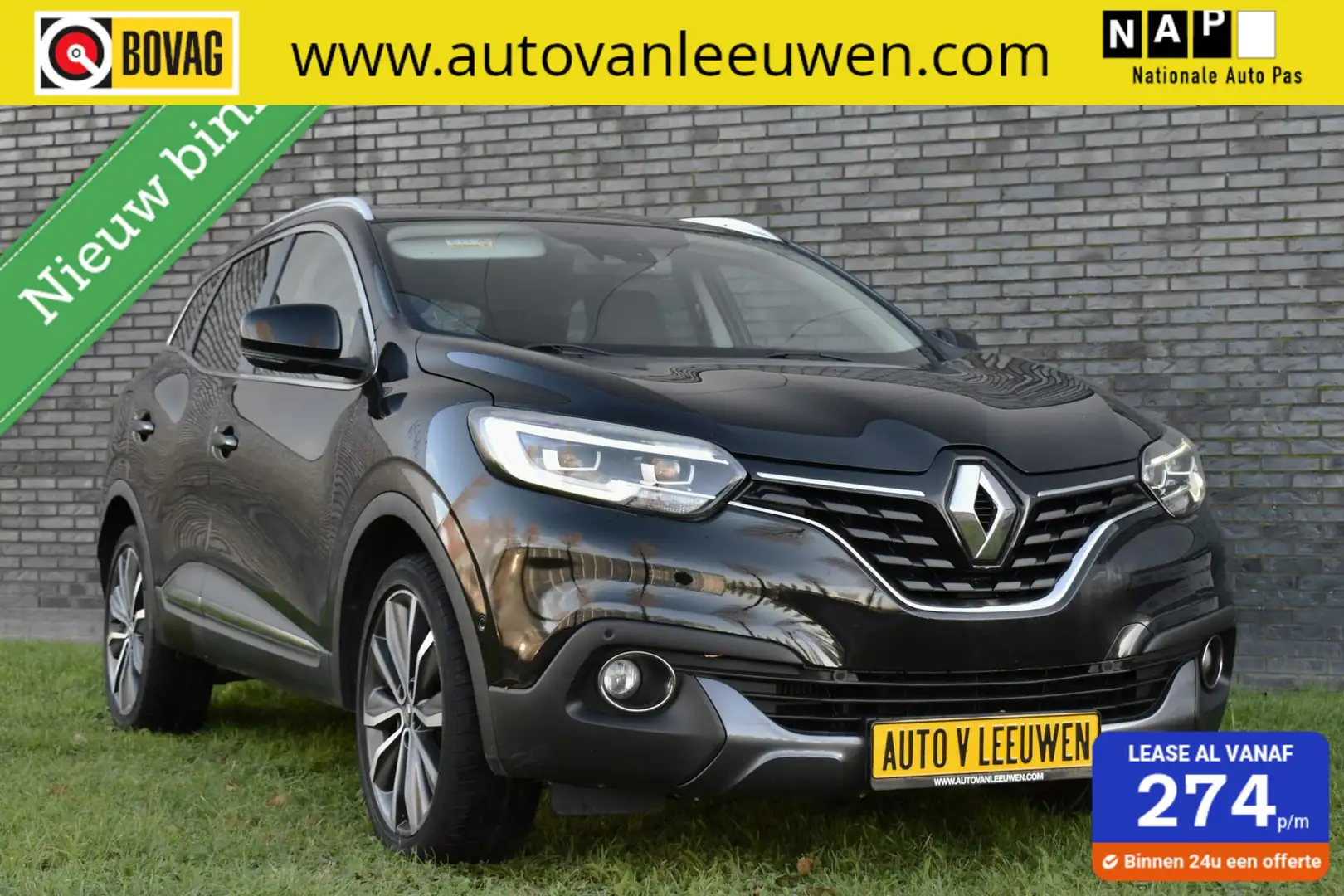 Renault Kadjar 1.2 TCe Intens NAVI/LED/PDC/HALF LEDER/ETC.! Zwart - 1