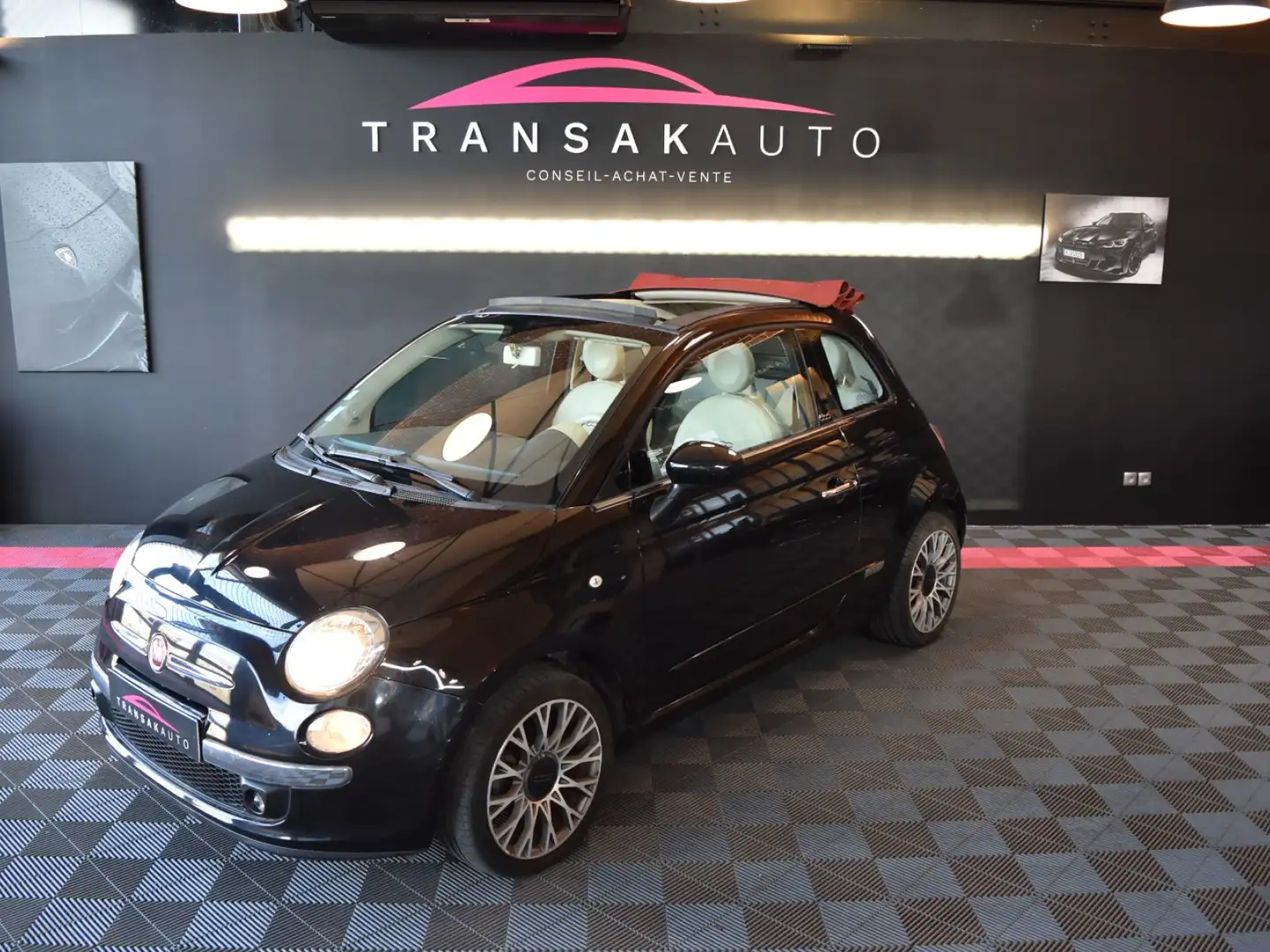Fiat 500C 500C 1.2 8V 69 ch Lounge Noir - 1