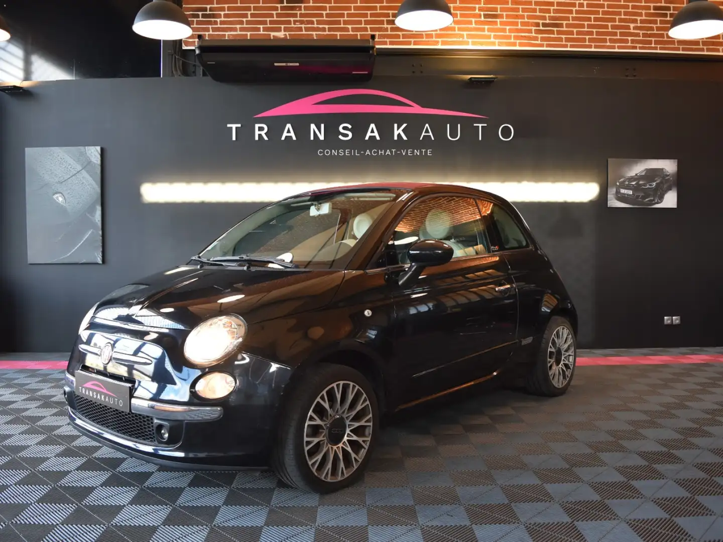 Fiat 500C 500C 1.2 8V 69 ch Lounge Noir - 1