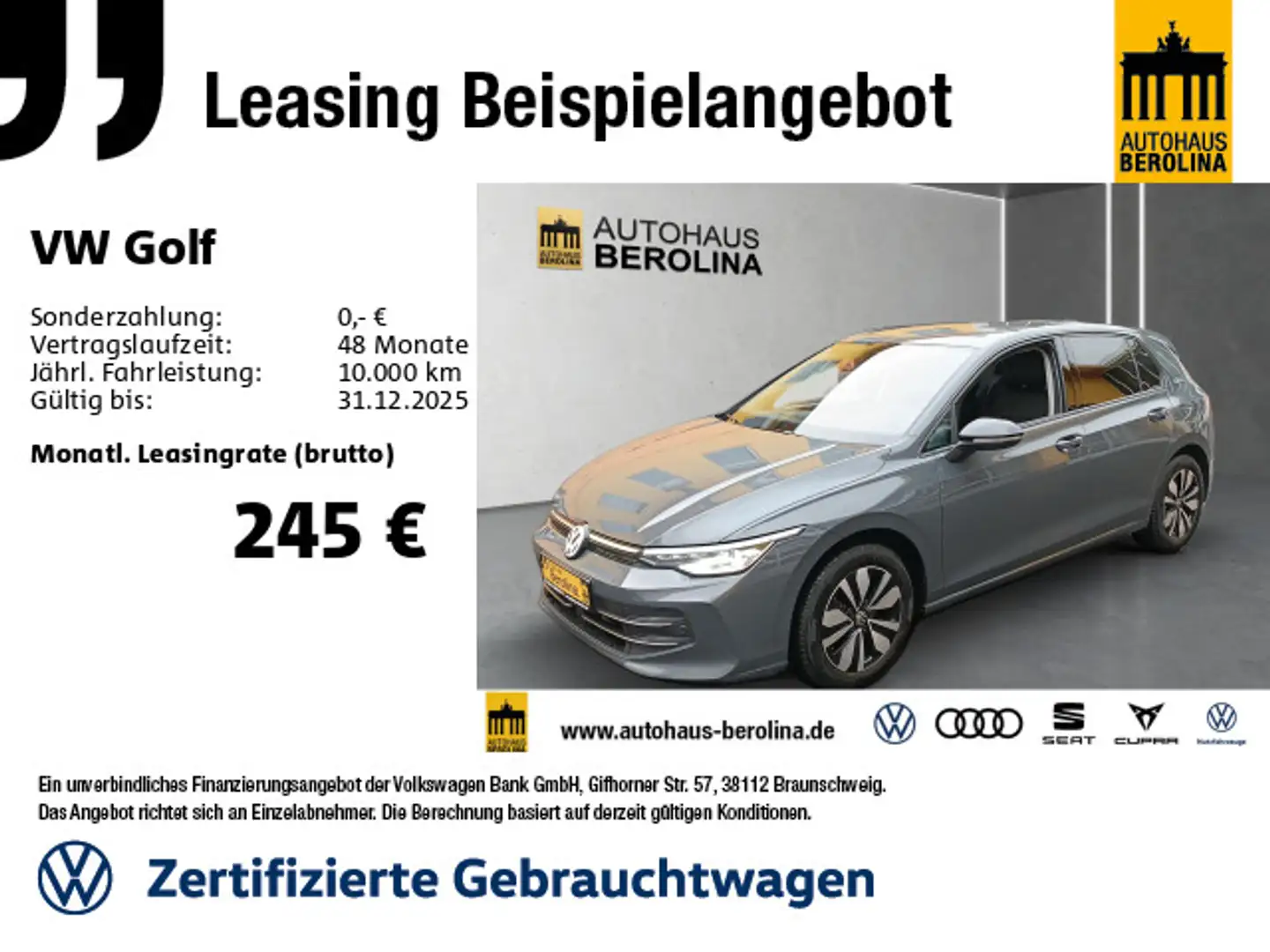 Volkswagen Golf VIII 1.5 TSI Goal *LED+*AHK*ACC*NAV*SHZ* Grau - 1