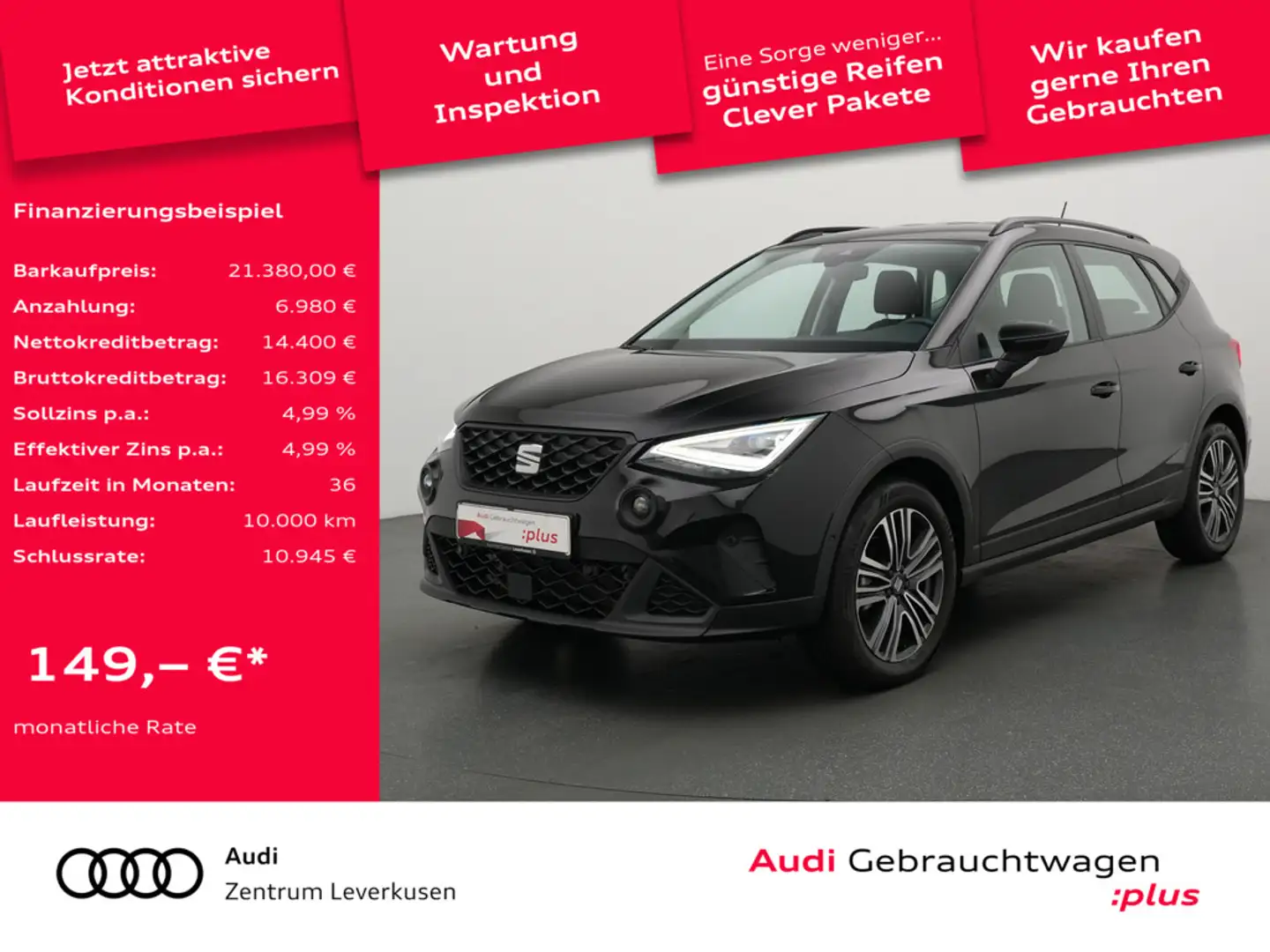 SEAT Arona Style DSG ACC LED CARPLAY VIRT Schwarz - 1