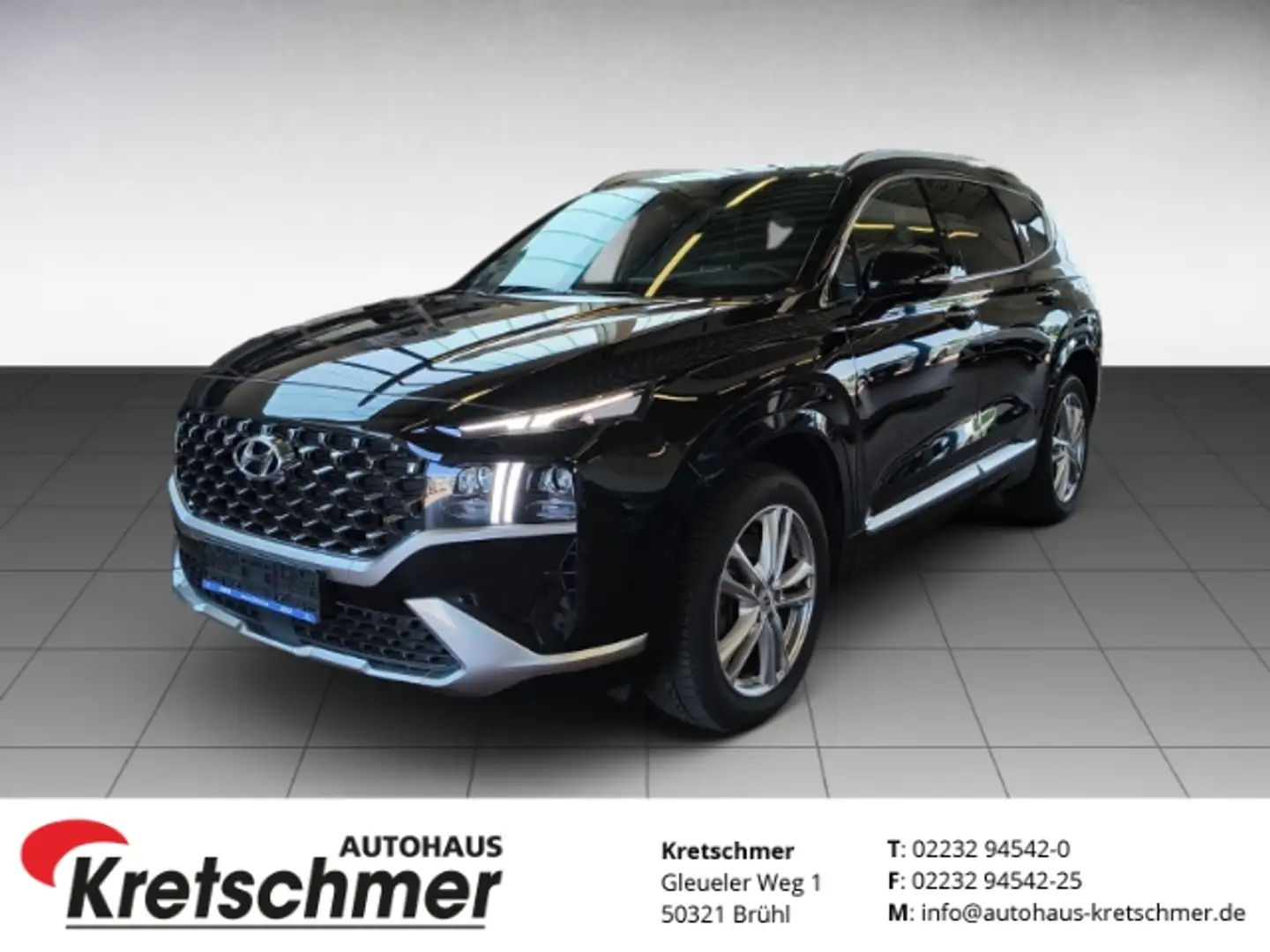 Hyundai SANTA FE Signature 4WD 2.2 CRDi EU6d LED NAVI AHK NAPPA LED Schwarz - 1